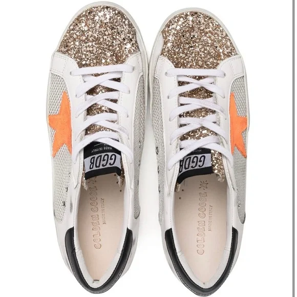 **ISO** Golden Goose Teen Superstar (Orange and Black) Size 34 or 35 - Picture 2 of 2